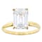 Lab-Grown Diamond Emerald-Cut Solitaire Ring In 14K Gold 4.00ct
