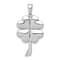 Rhodium Over 14k White Gold Polished 4-Leaf Clover Pendant