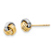 14k Two-tone 6.26mm Love Knot Stud Earrings