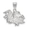Rhodium Over Sterling Silver LogoArt University of South Carolina Medium Pendant