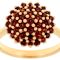 Garnet Cluster Ring In 18K Gold Over Sterling Silver 1.10ctw