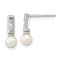 Rhodium Over 14K White Gold 3-4mm White Round Freshwater Cultured Pearl
0.02ctw Diamond Earrings