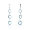 Sky Blue Cushion Topaz Sterling Silver Earrings 19ctw