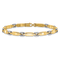 14k Yellow Gold and 14k White Gold 4.8mm Polished Fancy Link Bracelet