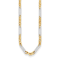 14K Two-tone Oval and Paperclip Link 16-inch Necklace