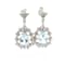 Aquamarine and Cubic Zirconia Rhodium Over Sterling Silver Center Design
Earrings 6.25ctw