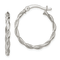 Sterling Silver Polished Braided Hoop Earrings