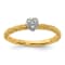 14K Yellow Gold Over Sterling Silver Diamond Stackable Expressions Heart
Ring 0.02ctw