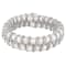 7-8mm White Cultured Freshwater Pearl Silver  Bracelet