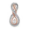 14K Two-tone Infinity Diamond Chain Slide Pendant