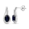 Black Sapphire Rhodium Over Sterling Silver Earrings 1.10ctw