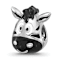 Sterling Silver Kids Enamel Zebra Face Bead