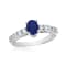 1.31ctw Sapphire and Diamond Ring in 14k White Gold