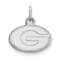 Rhodium Over Sterling Silver LogoArt University of Georgia Extra Small Pendant
