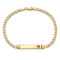 10k Yellow Gold Medical Red Enamel Cuban Link ID Bracelet