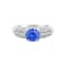 14K White Gold Round Tanzanite and Diamond Ring, 1.72ctw