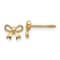 14K Yellow Gold Bow Post Earrings