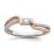 14K Two-tone White and Rose Gold First Promise Diamond Promise Ring 0.20ctw