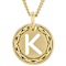Cardano Initial K Pendant Necklace In 18K Gold Over Bronze