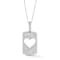 Rachel Zoe Pave CZ Open Heart Tag Pendant Necklace in Rhodium Over
Sterling Silver