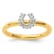 10K Yellow Gold Over Sterling Silver Stackable Expressions Diamond
Horseshoe Ring 0.07ctw