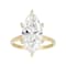 Lab-Grown Diamond Marquise Solitaire Ring In 14K Yellow Gold 5.00ct