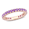 Amethyst 10K Rose Gold Eternity Ring 0.84ctw