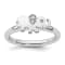 Sterling Silver Stackable Expressions Elephant Diamond Ring 0.029ctw