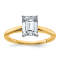 14K Yellow Gold With White Gold Accents 1 3/4 ct. D E F Pure Light
Emerald Moissanite Solitaire Ring