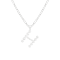 Letter H Initial Cultured Freshwater Pearl Rhodium Over Sterling Silver
Pendant With  18" Chain