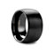 RAIDER Domed Brush Finished Black Tungsten Wedding Band 12mm