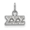 Rhodium Over Sterling Silver LogoArt Sigma Sigma Sigma Extra Small Pendant