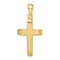 14k Yellow Gold Satin and Polished Beveled Small Latin Cross Pendant