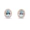 Aquamarine and CZ 1.87 Ctw Oval 18K Rose Gold Over Sterling Silver Studs
Earrings Jewelry