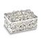 ALLURING Rectangle Silver-tone Heart Trinket Box