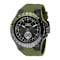 Invicta Aviator 50mm Black Dial Silicone Band Quartz Watch