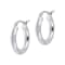 Sterling Silver Polished 1/2" Round Hoop Earrings