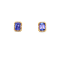 18K Rose Gold Over Sterling Silver 7x5mm Tanzanite and White Cubic
Zirconia Earrings 2.30ctw