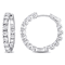 3.0ctw Created Moissanite Inside-Outside Hinged Hoop Earrings in
Sterling Silver