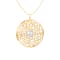 White Cultured Freshwater Pearl and Diamond 14K Yellow Gold Pendant 8-8.5mm