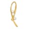 14K Yellow Gold 4-5mm Teardrop White Freshwater Cultured Pearl Brooch