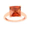 Peach Orange Lab Created Padparadscha Sapphire 14K Rose Gold Over
Sterling Silver Statement Ring