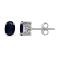Black Sapphire Rhodium Over Sterling Silver Earrings 1.10ctw