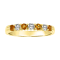 Citrine and Diamond 14k Yellow Gold Band Ring 0.45ctw