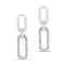 Rhodium Over Sterling Silver Lab Grown Diamond VS Drop Earrings
