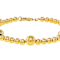 Graduating Bead Station Bracelet In 18K Gold Over Bronze
