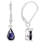Iolite Drop Earrings In Sterling Silver