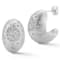 Sterling Statements Rhodium Over Sterling Silver Cubic Zirconia Satin
Hoop Earrings