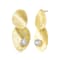 Pear Shape Freshwater Pearl Drop Earrings In 14K Gold Over Sterling Silver