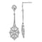 Rhodium Over 14k White Gold Diamond-Cut Filigree Dangle Earrings